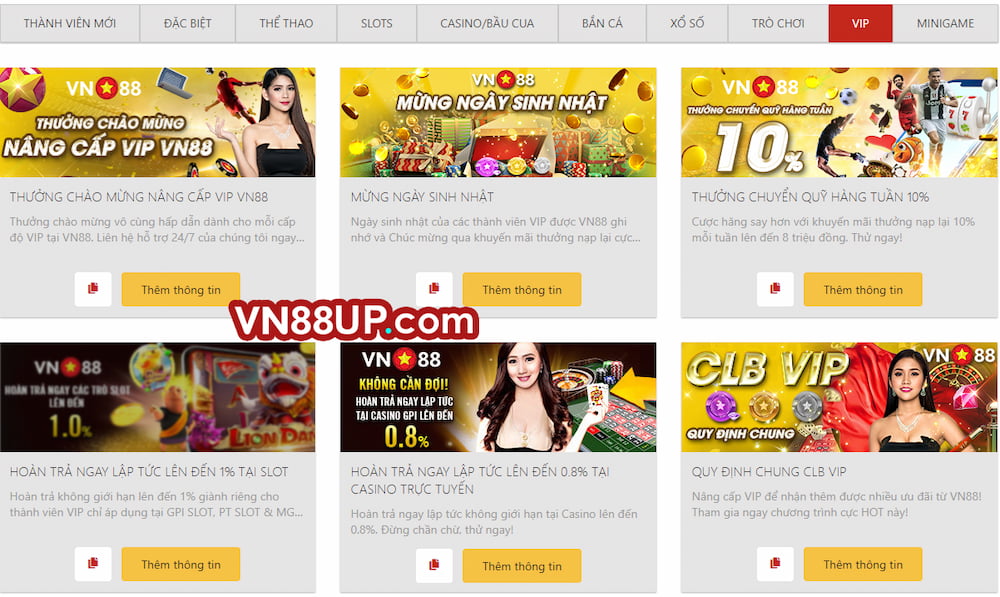 Club Vip VN88 đẳng cấp